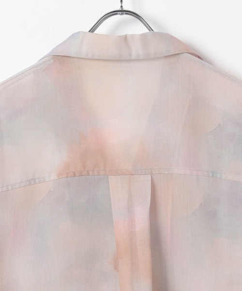 BAYFLOW（ベイフロー）の「ニュアンスパターン半袖シャツ（シャツ/ブラウス・レディース・グレー/イエロー/ピンク・FREE）」の11枚目の写真