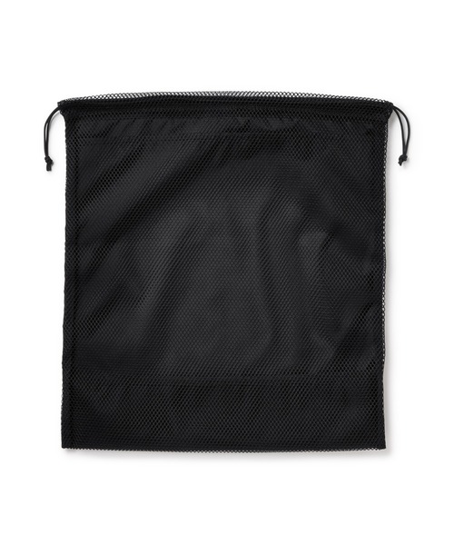 無印良品(ムジルシリョウヒン)のポリエステルメッシュ巾着 ダブルタイプ L 約34×37×14cm(トラベルグッズ)