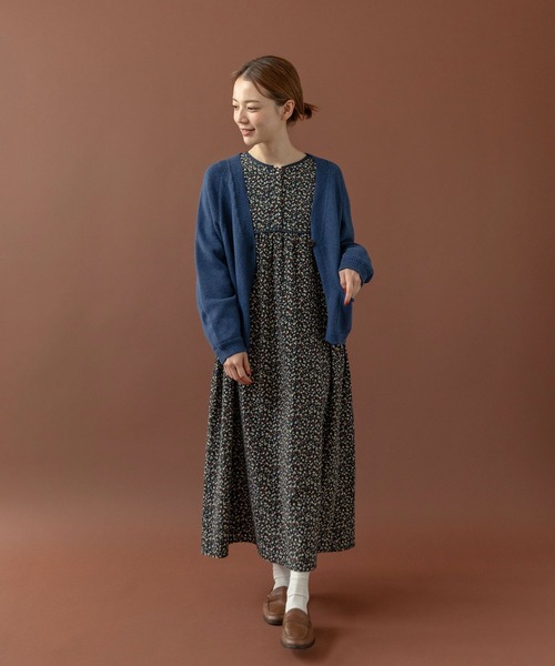 PAR ICI（パーリッシィ）の「シルクコットン ホールガーメントVネックカーディガン（カーディガン/ボレロ・レディース・レッド/ネイビー/グレー・FREE）」の20枚目の写真