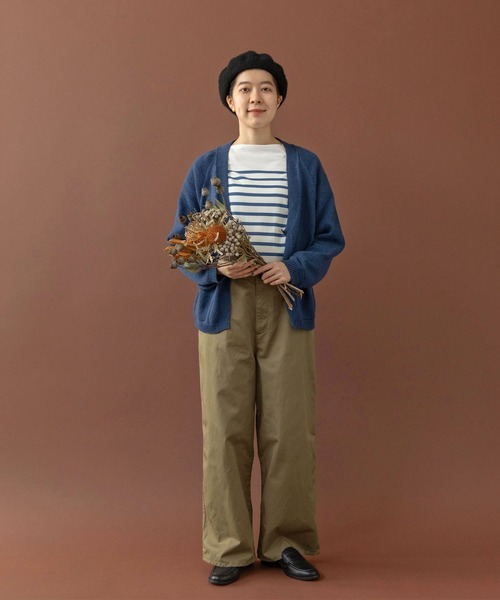 PAR ICI（パーリッシィ）の「シルクコットン ホールガーメントVネックカーディガン（カーディガン/ボレロ・レディース・レッド/ネイビー/グレー・FREE）」の17枚目の写真