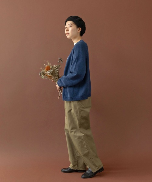 PAR ICI（パーリッシィ）の「シルクコットン ホールガーメントVネックカーディガン（カーディガン/ボレロ・レディース・レッド/ネイビー/グレー・FREE）」の18枚目の写真