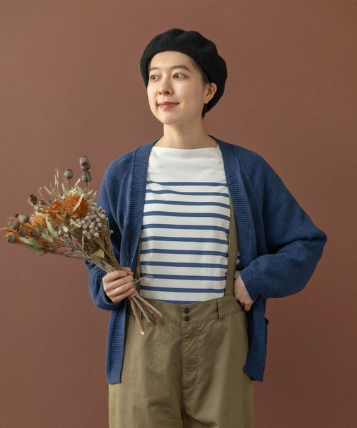 PAR ICI（パーリッシィ）の「シルクコットン ホールガーメントVネックカーディガン（カーディガン/ボレロ・レディース・レッド/ネイビー/グレー・FREE）」の11枚目の写真