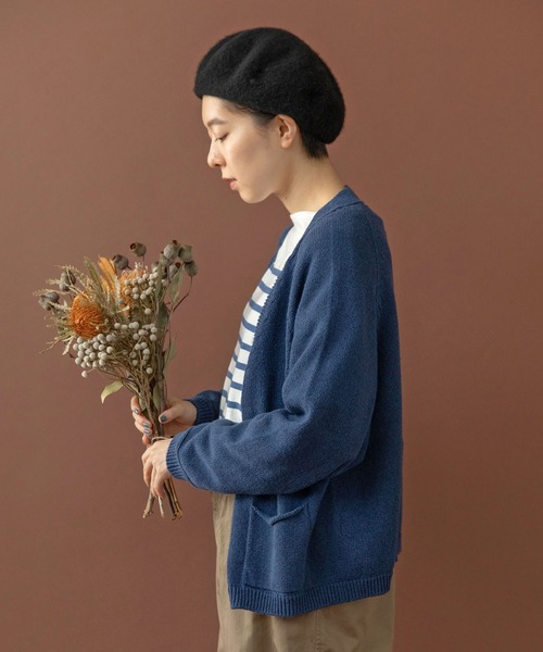 PAR ICI（パーリッシィ）の「シルクコットン ホールガーメントVネックカーディガン（カーディガン/ボレロ・レディース・レッド/ネイビー/グレー・FREE）」の12枚目の写真