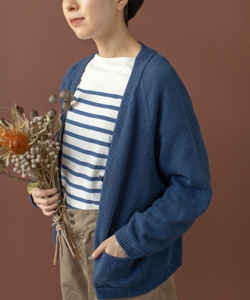 PAR ICI（パーリッシィ）の「シルクコットン ホールガーメントVネックカーディガン（カーディガン/ボレロ・レディース・レッド/ネイビー/グレー・FREE）」の15枚目の写真