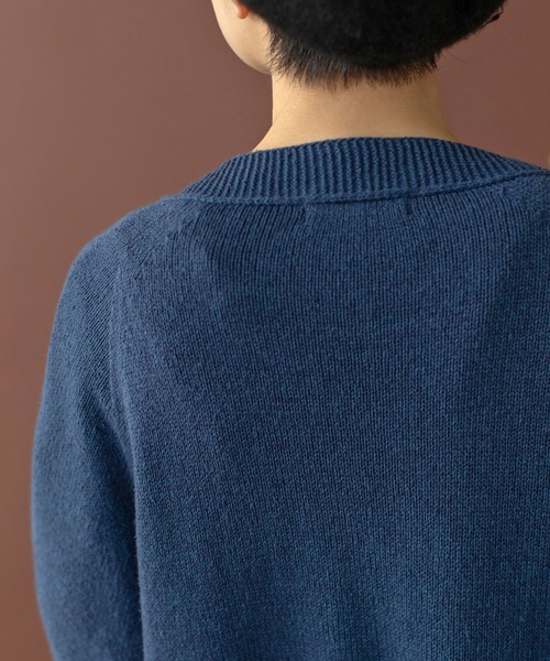 PAR ICI（パーリッシィ）の「シルクコットン ホールガーメントVネックカーディガン（カーディガン/ボレロ・レディース・レッド/ネイビー/グレー・FREE）」の16枚目の写真