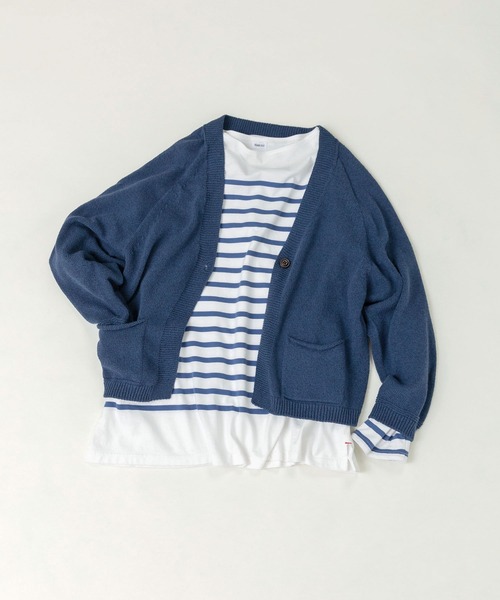 PAR ICI（パーリッシィ）の「シルクコットン ホールガーメントVネックカーディガン（カーディガン/ボレロ・レディース・レッド/ネイビー/グレー・FREE）」の10枚目の写真