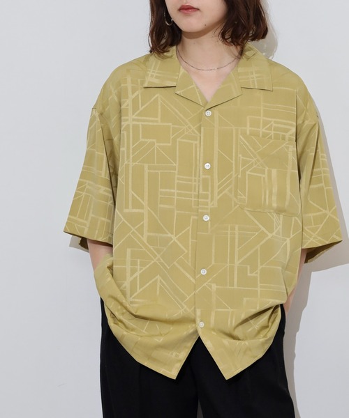 many men many mind(メニーメンメニーマインド)の「MANYMENMANYMINDS ジャガード開襟シャツ(シャツ/ブラウス・メンズ・ベージュ/ホワイト/ブラック・M/L)」の13枚目の写真
