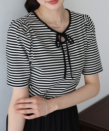 パイピングリボンタックTシャツ