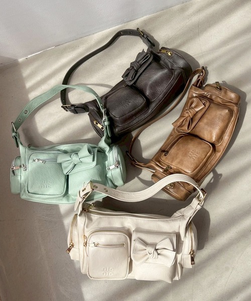 セール】リボンポケット付きショルダーバッグ（ショルダーバッグ