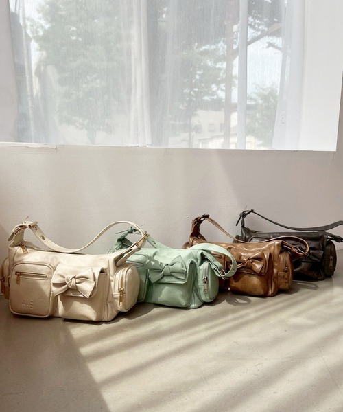 セール】リボンポケット付きショルダーバッグ（ショルダーバッグ