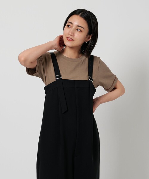 BEAUTY&YOUTH UNITED ARROWS（ビューティーアンドユースユナイテッドアローズ）の「ステッチ コンパクト Tシャツ（Tシャツ/カットソー・レディース・オリーブ/オフホワイト/モカ・FREE）」の6枚目の写真