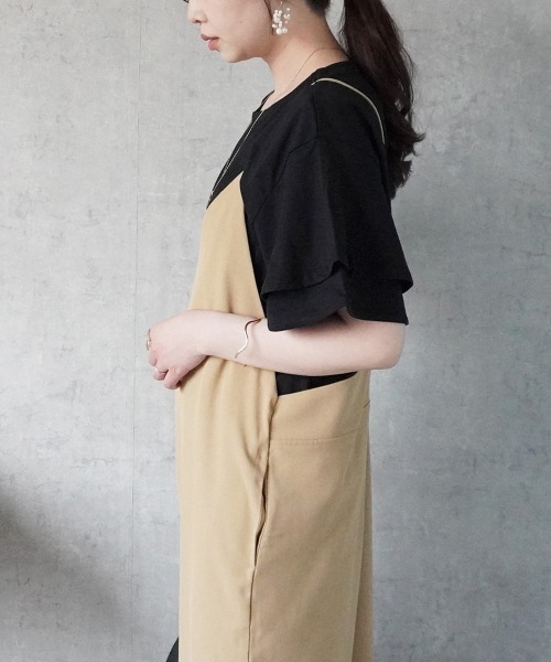 SELECT LEVERY(セレクトリベリー)の「キャミサロペットパンツ 楽ちん オールインワン(サロペット/オーバーオール・レディース・ブラック/モカ/ベージュ・X-LARGE/LARGE/MEDIUM/SMALL)」の22枚目の写真