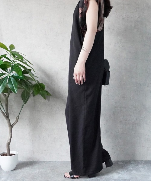SELECT LEVERY(セレクトリベリー)の「キャミサロペットパンツ 楽ちん オールインワン(サロペット/オーバーオール・レディース・ブラック/モカ/ベージュ・X-LARGE/LARGE/MEDIUM/SMALL)」の6枚目の写真