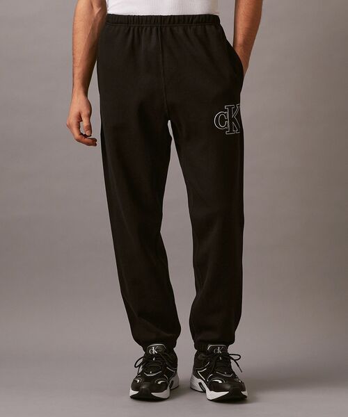 Calvin Klein（カルバン・クライン）の「ダブルニット ジョガーパンツ（スウェットパンツ・メンズ・ベージュ/ブラック・M/S/XS）」の5枚目の写真