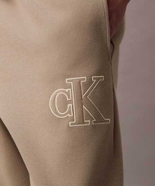 Calvin Klein（カルバン・クライン）の「ダブルニット ジョガーパンツ（スウェットパンツ・メンズ・ベージュ/ブラック・M/S/XS）」の15枚目の写真