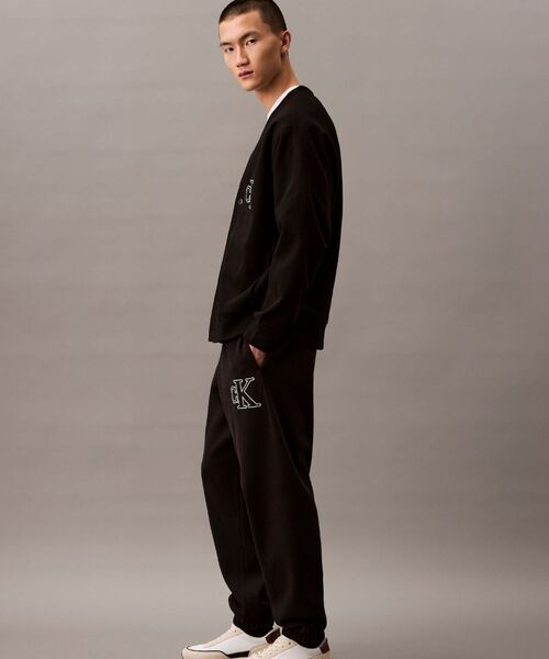 Calvin Klein（カルバン・クライン）の「ダブルニット ジョガーパンツ（スウェットパンツ・メンズ・ベージュ/ブラック・M/S/XS）」の13枚目の写真