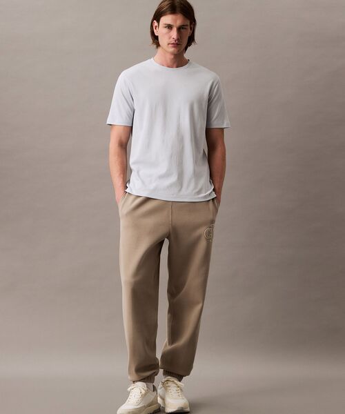 Calvin Klein（カルバン・クライン）の「ダブルニット ジョガーパンツ（スウェットパンツ・メンズ・ベージュ/ブラック・M/S/XS）」の22枚目の写真