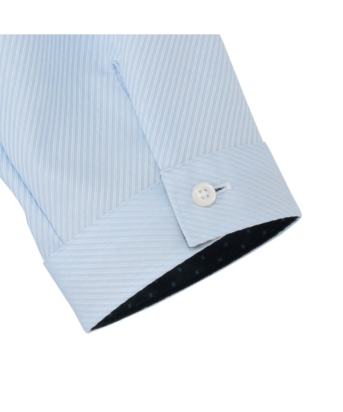 TOKYO SHIRTS（トウキョウシャツ）の「【超形態安定】 形態安定ノーアイロン レギュラー 7分袖ビジネスワイシャツ（ビジネスシャツ・レディース・サックスブルー・S/M/L/LL/XL）」の4枚目の写真
