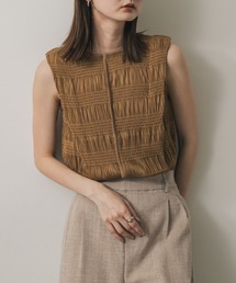 SENSE OF PLACE by URBAN RESEARCH（センスオブプレイスバイアーバンリサーチ）の「シャーリングパイピングカットトップ（Tシャツ/カットソー・レディース）」