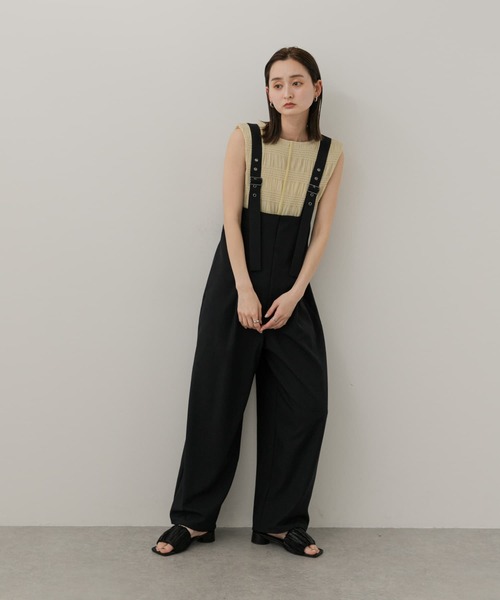 SENSE OF PLACE by URBAN RESEARCH（センスオブプレイスバイアーバンリサーチ）の「シャーリングパイピングカットトップ（Tシャツ/カットソー・レディース・ベージュ/アイボリー/ライトベージュ/チャコールグレー/ブラック・ONE）」の11枚目の写真