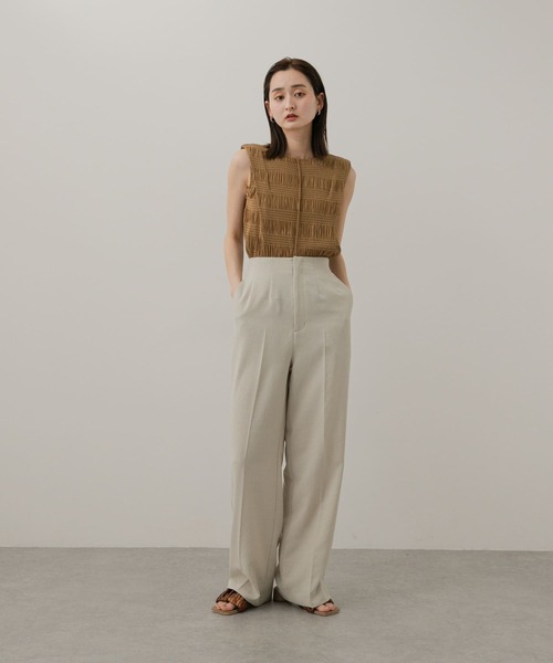 SENSE OF PLACE by URBAN RESEARCH（センスオブプレイスバイアーバンリサーチ）の「シャーリングパイピングカットトップ（Tシャツ/カットソー・レディース・ベージュ/アイボリー/ライトベージュ/チャコールグレー/ブラック・ONE）」の22枚目の写真