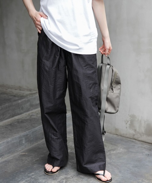 FORK&SPOON(フォークアンドスプーン)の「FORK&SPOON リネンワッシャーパンツ(その他パンツ・レディース・ブラック系その他/ホワイト系その他・1/2)」の4枚目の写真