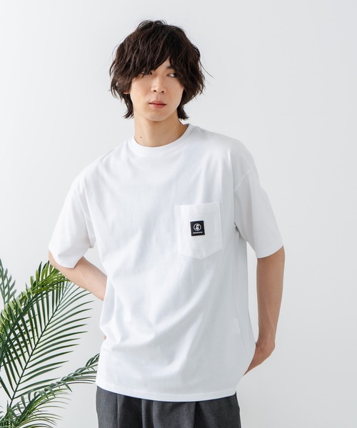 brknhome(ブロークンホーム)の「【brknhome/ブロークンホーム】クルーネックポケット付Tシャツ オーバーサイズ(Tシャツ/カットソー・メンズ・ホワイト/ブラック・MEDIUM/LARGE)」の14枚目の写真