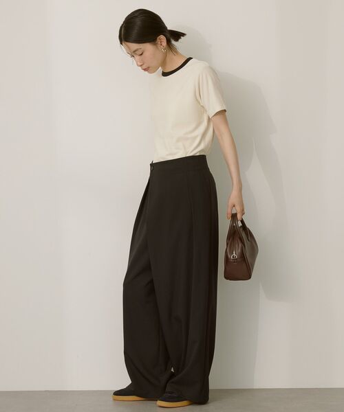 AMERICAN HOLIC（アメリカンホリック）の「パイルリンガーTシャツ（Tシャツ/カットソー・レディース・アイボリー/チャコールグレー/マスタード・M/L）」の17枚目の写真