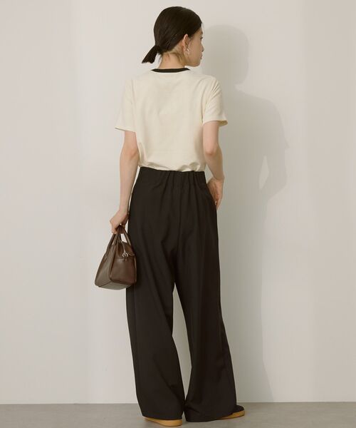 AMERICAN HOLIC（アメリカンホリック）の「パイルリンガーTシャツ（Tシャツ/カットソー・レディース・アイボリー/チャコールグレー/マスタード・M/L）」の18枚目の写真