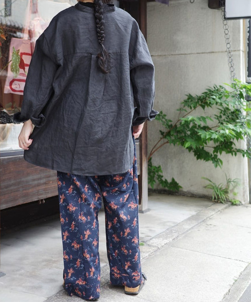 リネン スタンドカラーシャツ（シャツ/ブラウス）｜JOURNAL