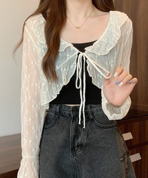 Blanc de Blue（ブランドブルー）の「小花柄シアーカーディガン（カーディガン/ボレロ）」