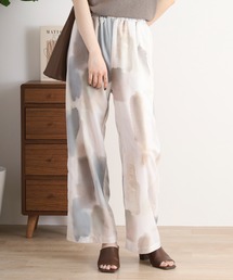 FUNALIVE（ファンアライブ）の「水彩総柄 シアーパンツ（その他パンツ・レディース）」