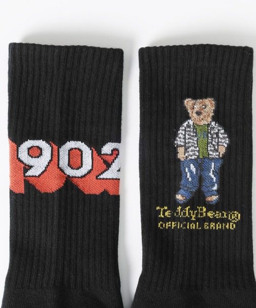 BAYFLOW（ベイフロー）の「【TeddyBear/テディベア】バックプリントソックス（ソックス/靴下・メンズ・ホワイト/ブラック・FREE）」の7枚目の写真