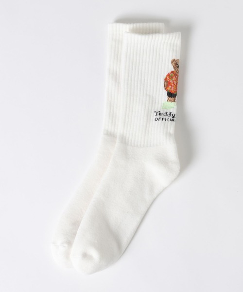 BAYFLOW（ベイフロー）の「【TeddyBear/テディベア】バックプリントソックス（ソックス/靴下・メンズ・ホワイト/ブラック・FREE）」の8枚目の写真