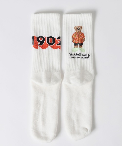 BAYFLOW（ベイフロー）の「【TeddyBear/テディベア】バックプリントソックス（ソックス/靴下・メンズ・ホワイト/ブラック・FREE）」の9枚目の写真