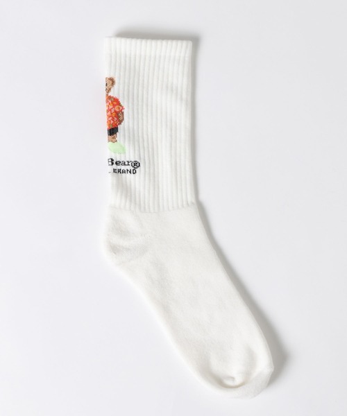 BAYFLOW（ベイフロー）の「【TeddyBear/テディベア】バックプリントソックス（ソックス/靴下・メンズ・ホワイト/ブラック・FREE）」の13枚目の写真