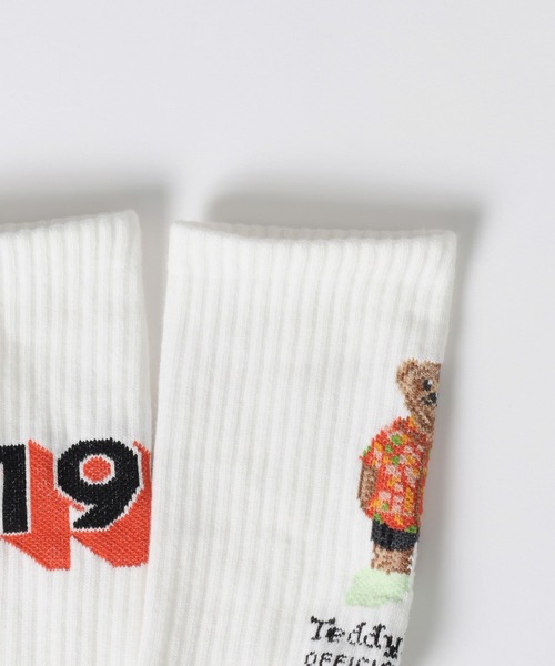 BAYFLOW（ベイフロー）の「【TeddyBear/テディベア】バックプリントソックス（ソックス/靴下・メンズ・ホワイト/ブラック・FREE）」の15枚目の写真