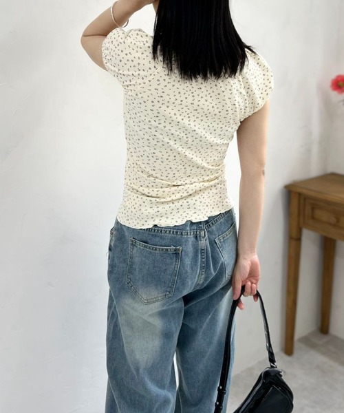 mebole(メボレ)の「pure floral T-shirt(Tシャツ/カットソー・レディース・アイボリー・FREE)」の10枚目の写真