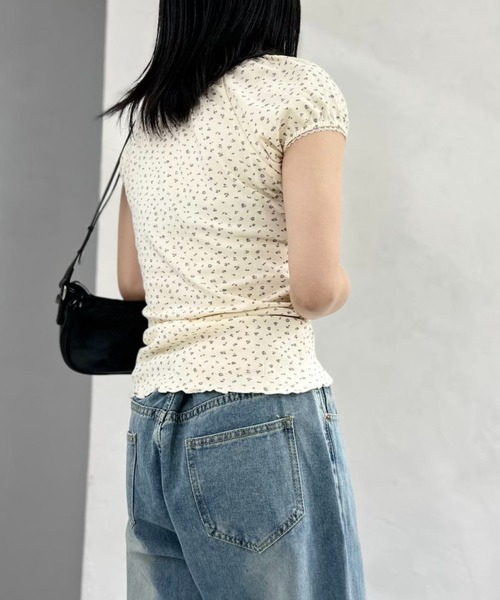 mebole(メボレ)の「pure floral T-shirt(Tシャツ/カットソー・レディース・アイボリー・FREE)」の13枚目の写真