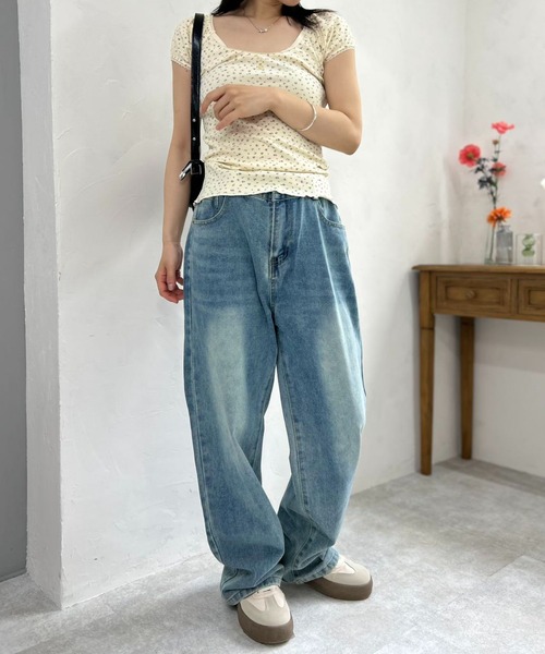 mebole(メボレ)の「pure floral T-shirt(Tシャツ/カットソー・レディース・アイボリー・FREE)」の20枚目の写真