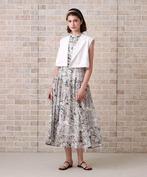 セットアップ対応商品】リネンライクビエラショートジレ（その他