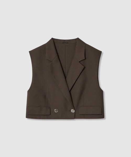 ANAYI（アナイ）の「【セットアップ対応商品】リネンライクビエラショートジレ（その他アウター・レディース・ホワイト/ブラウン・36/38）」の15枚目の写真