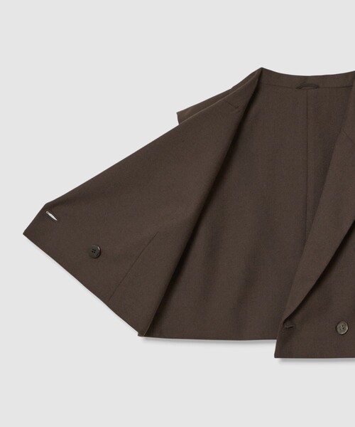 セットアップ対応商品】リネンライクビエラショートジレ（その他