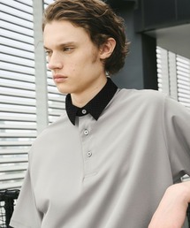 【残りわずか/再入荷なし!】レイヤードラガーポロシャツ |接触冷感/夏服/ストレッチ/襟切替/真夏向け/速乾
