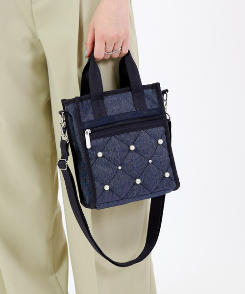 パールバック MINI N/S TOTE W/ PEARLS トワイライトパール（ショルダーバッグ