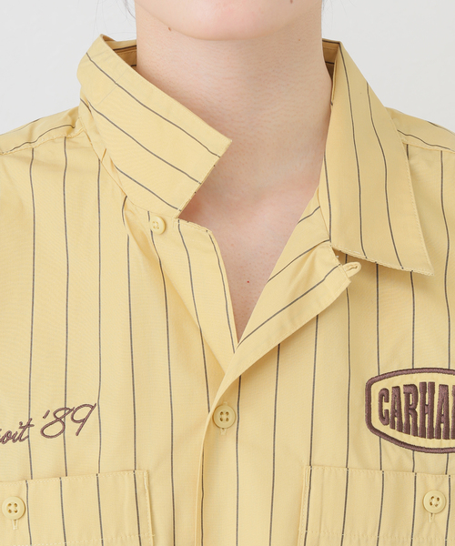 ★ドイツ発*carhartt WIP*新作*Hendry 半袖シャツ/CONIFER★ CARHARTT WIP S/S HENDRY SHIRT S/M SEATON STRIPE CONIFER-WAX