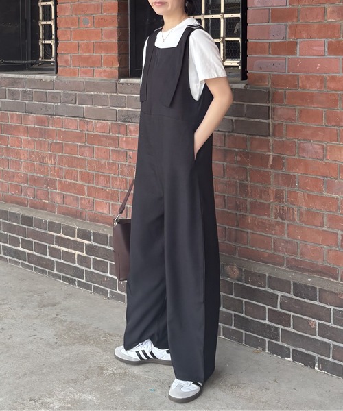 COLONY 2139（コロニートゥーワンスリーナイン）の「リネンライクサロペット（サロペット/オーバーオール・レディース・ベージュ/ブラック/チャコールグレー・SMALL/MEDIUM）」の21枚目の写真