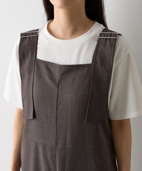COLONY 2139（コロニートゥーワンスリーナイン）の「リネンライクサロペット（サロペット/オーバーオール・レディース・ベージュ/ブラック/チャコールグレー・SMALL/MEDIUM）」の5枚目の写真