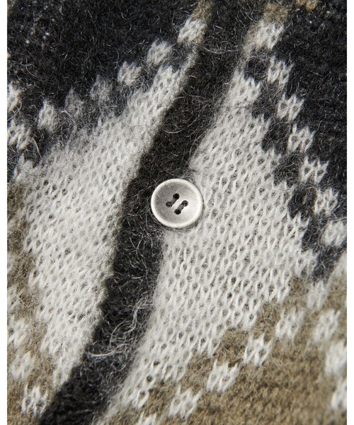 SOPHNET.(ソフネット)の「MOHAIR ARGYLE CARDIGAN(カーディガン/ボレロ・メンズ・カーキ/ブルー・3/1/2/4)」の6枚目の写真