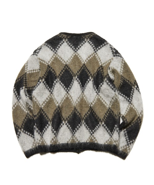 SOPHNET.(ソフネット)の「MOHAIR ARGYLE CARDIGAN(カーディガン/ボレロ・メンズ・カーキ/ブルー・3/1/2/4)」の5枚目の写真